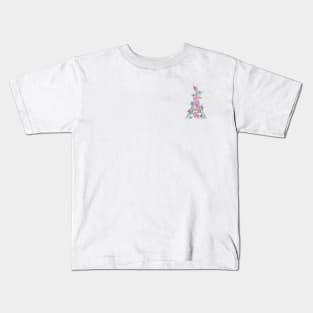 Eiffel Tower and peony Kids T-Shirt